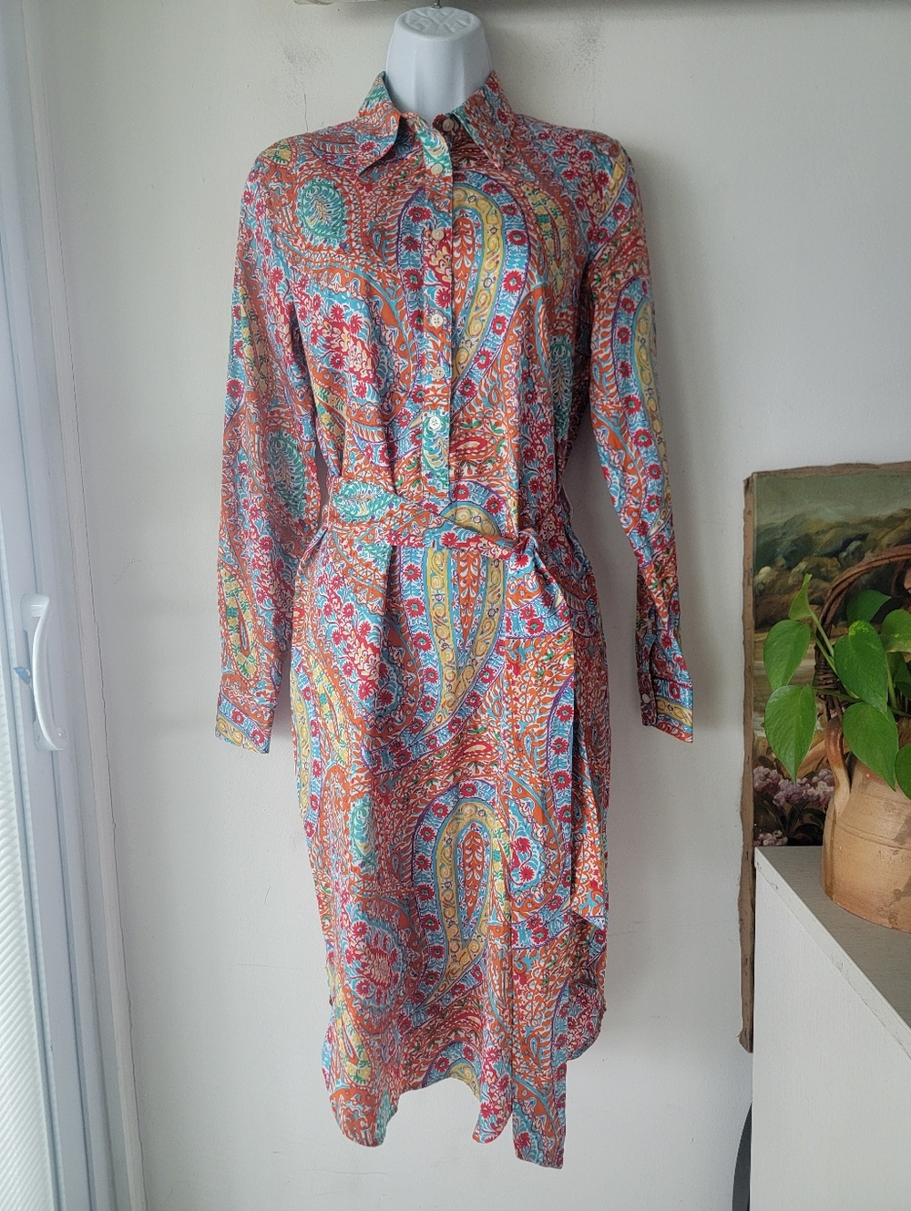 Lauren Ralph Lauren Paisley Button-Front Shirt  Multi-Color Long Sleeve